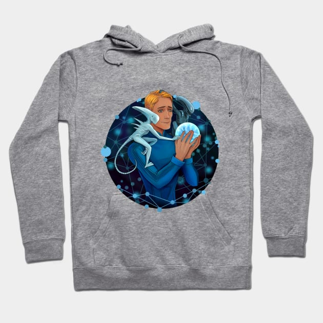 David and the galactic map Hoodie by Magical Forest